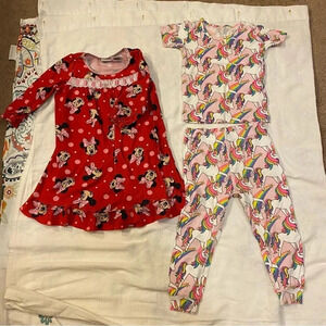 3 pieces bundle of girl pajamas size 18-24M
